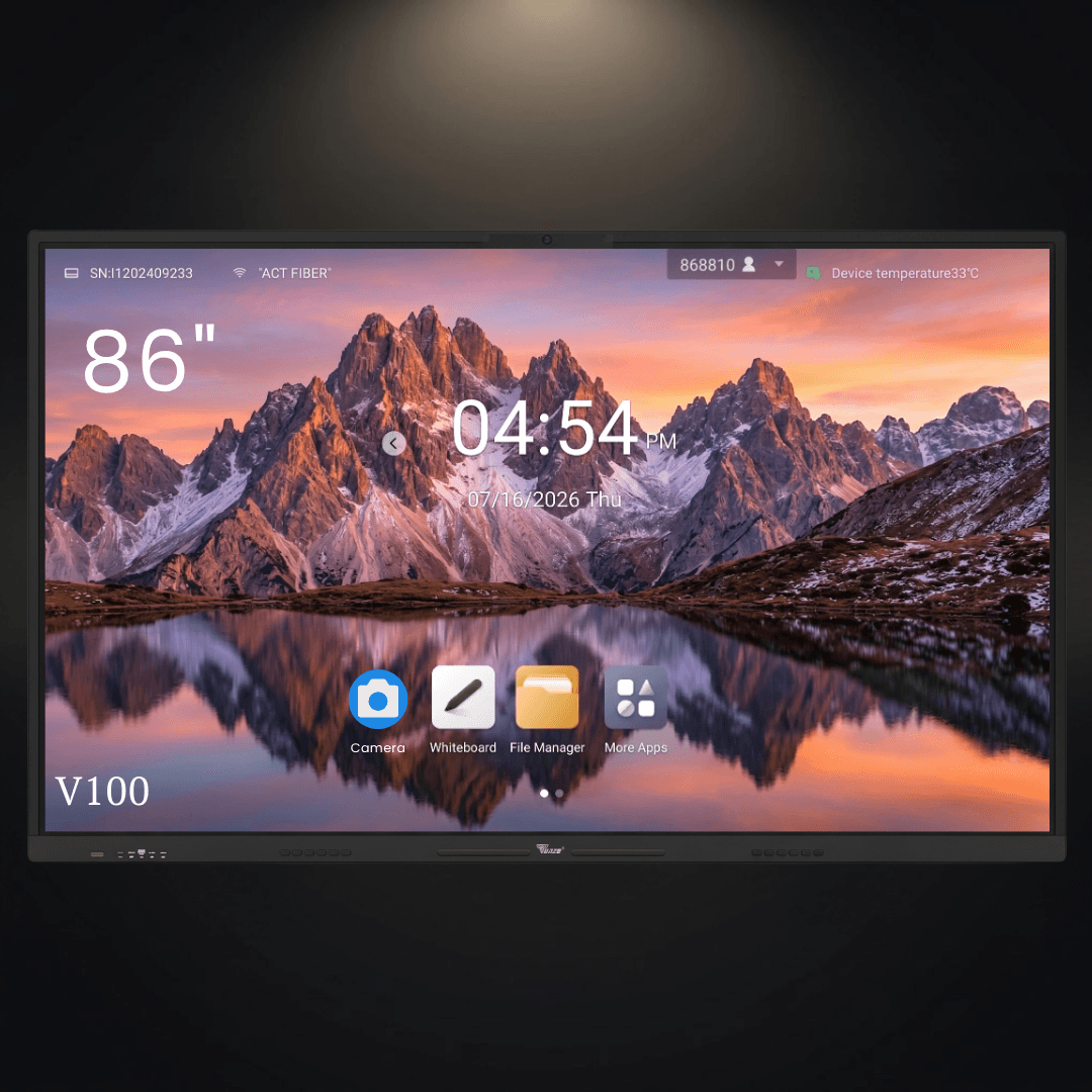 TONZO 86 Inch Interactive Flat Panel With Camera | Android 14 | 8GB RAM 128GB ROM 