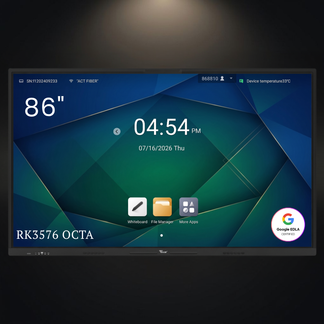 TONZO 86 Inch Interactive Flat Panel | EDLA | Android 14 | 8GB RAM 128GB ROM